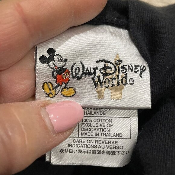 Walt Disney World 1971 Grumpy Hoodie Sweatshirt Unisex M Black Cotton Snow White - Picture 6 of 8